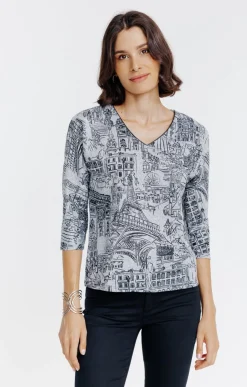 Pulls & Cardigans<Armand Thiery Pull imprimé all over - Grisclair
