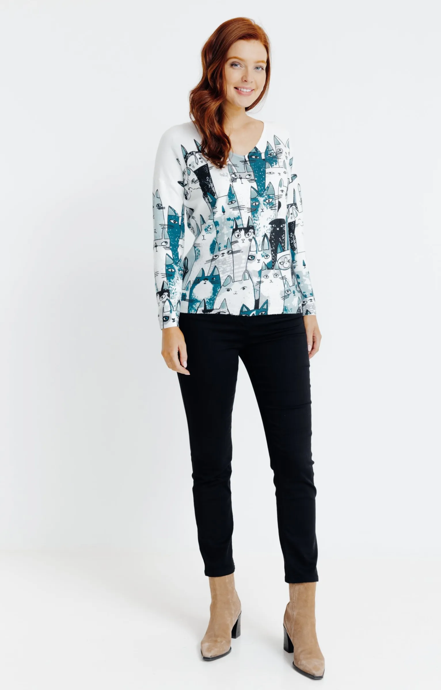 Pulls & Cardigans<Armand Thiery Pull imprimé chat - Vertnil