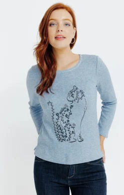 Pulls & Cardigans<Armand Thiery Pull imprimé placé - Bleuciel