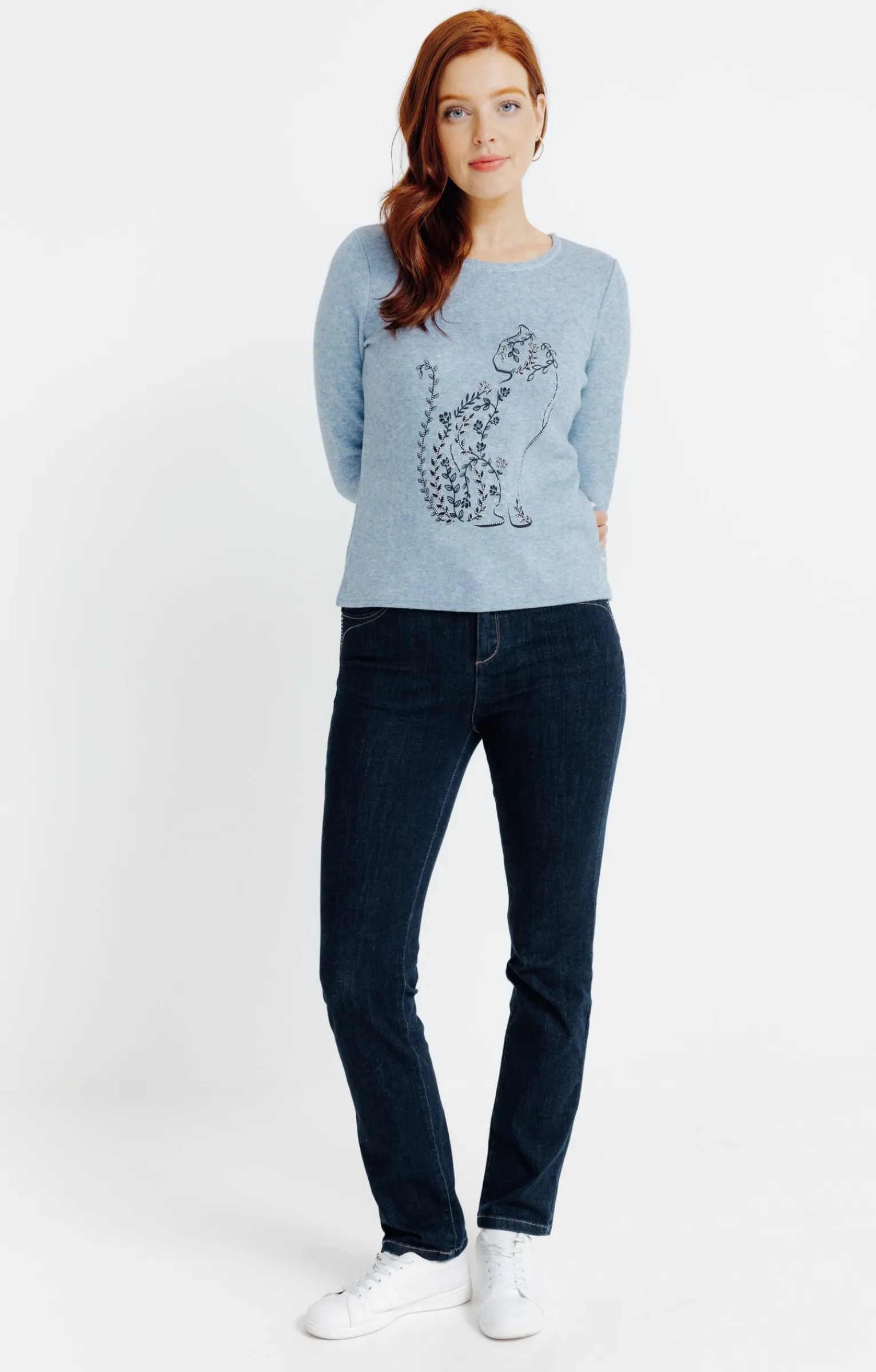 Pulls & Cardigans<Armand Thiery Pull imprimé placé - Bleuciel