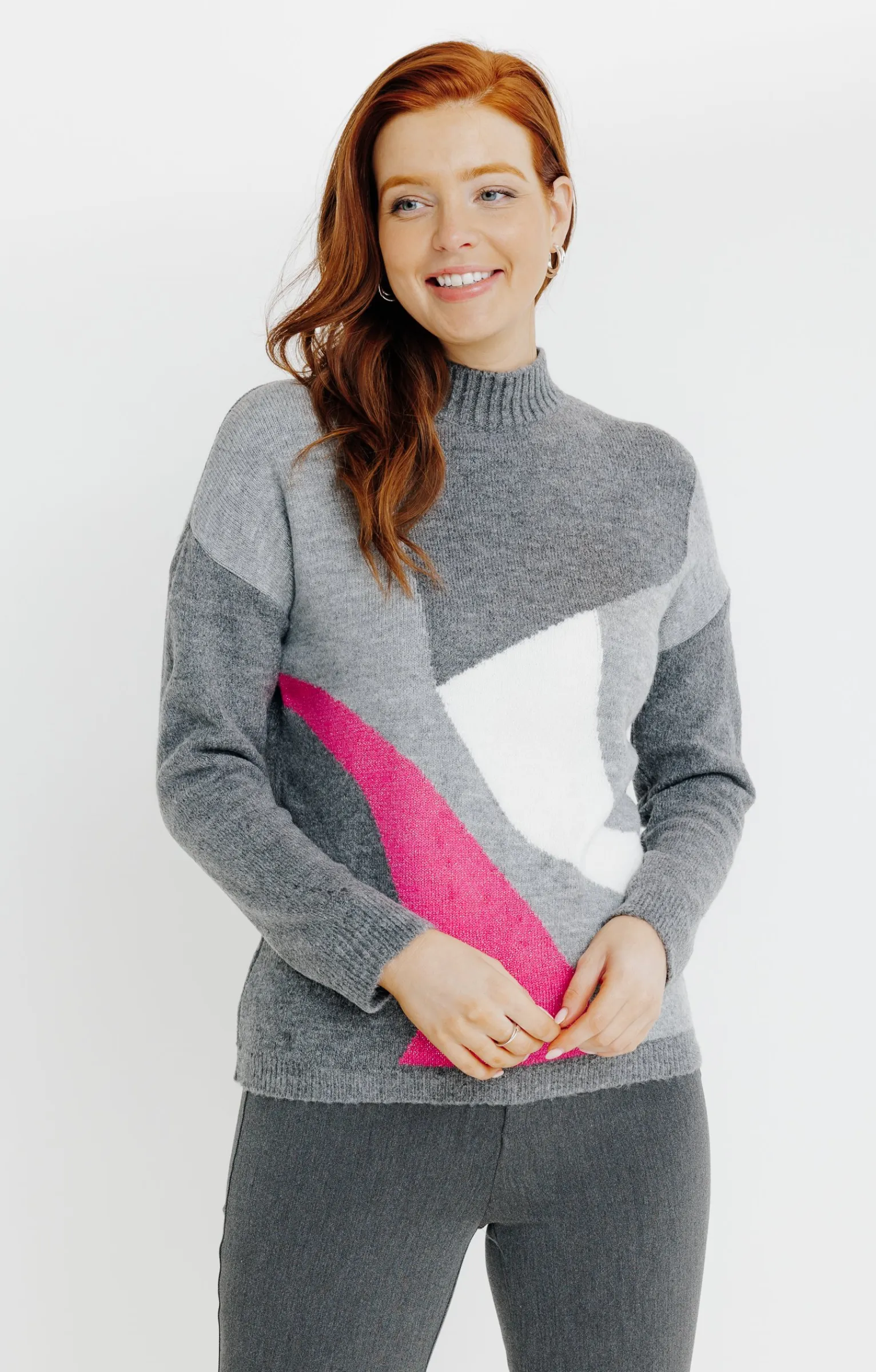 Pulls & Cardigans<Armand Thiery PULL INTARSIA - Fuchsia