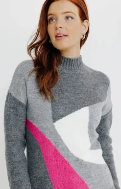 Pulls & Cardigans<Armand Thiery PULL INTARSIA - Fuchsia