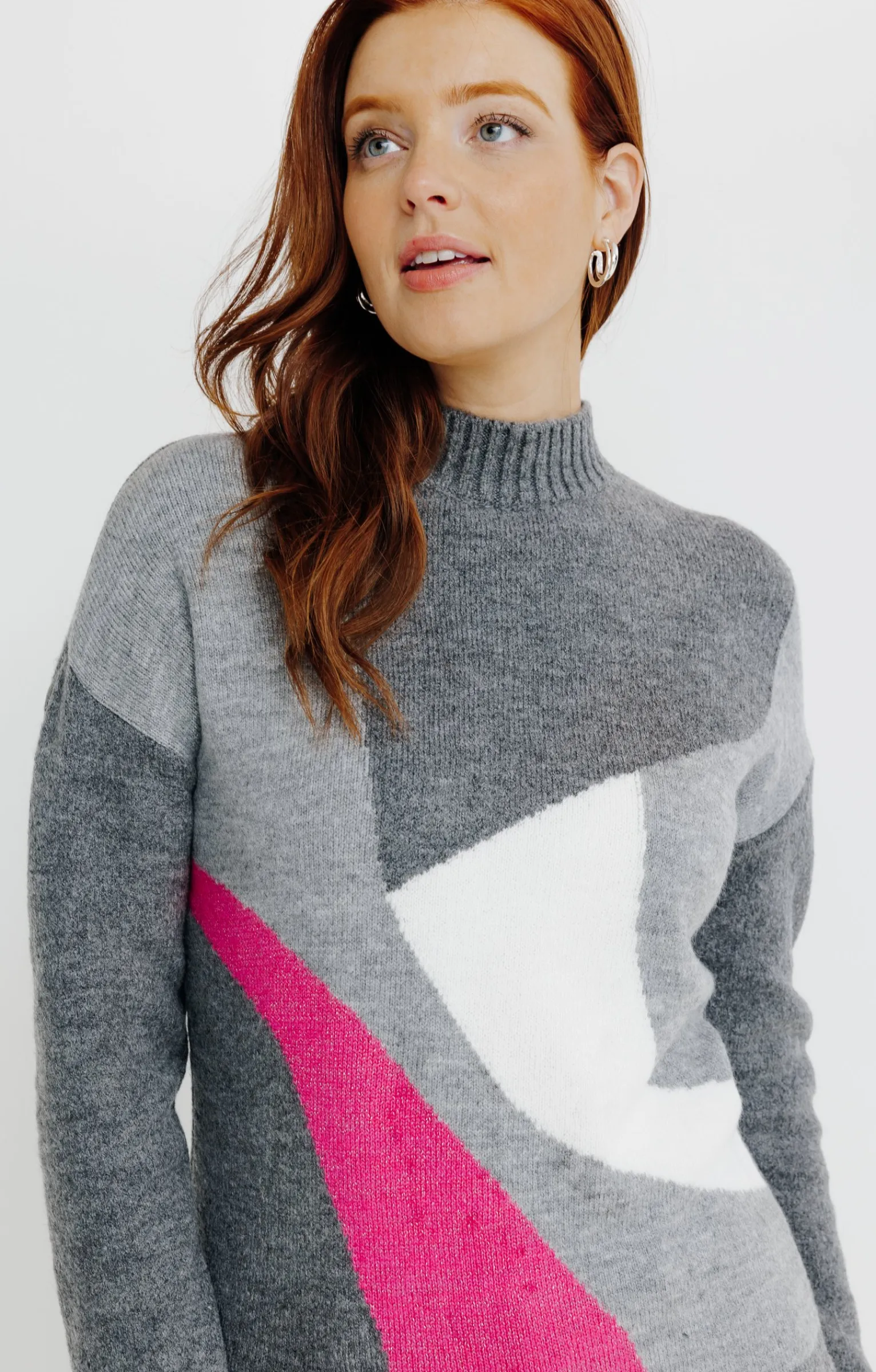 Pulls & Cardigans<Armand Thiery PULL INTARSIA - Fuchsia