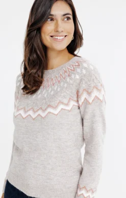 Pulls & Cardigans<Armand Thiery PULL JACQUARD - Taupe