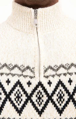 Pulls & Gilets<Armand Thiery Pull jacquard col montant - Écru