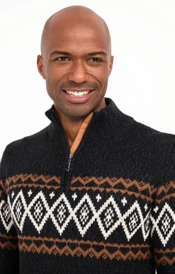 Pulls & Gilets<Armand Thiery Pull jacquard col montant - Marine