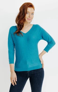 Pulls & Cardigans<Armand Thiery PULL LUREX AVEC BOUTONS - Canard
