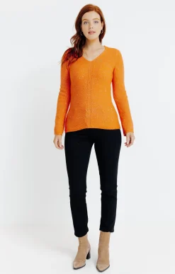 Pulls & Cardigans<Armand Thiery Pull maille anglaise - Mandarine