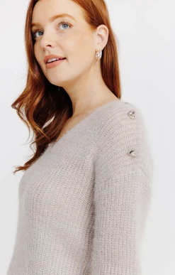 Pulls & Cardigans<Armand Thiery Pull maille anglaise - Grège