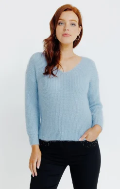 Pulls & Cardigans<Armand Thiery Pull maille anglaise - Bleuciel