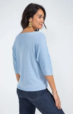 Pulls & Cardigans<Armand Thiery Pull maille brillante - Bleuciel