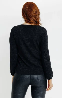Pulls & Cardigans<Armand Thiery PULL MAILLE BRILLANTE - Noir