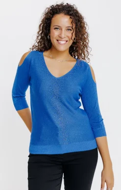 Pulls & Cardigans<Armand Thiery PULL MAILLE BRILLANTE - Bleudur