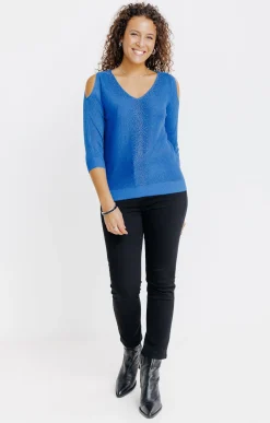 Pulls & Cardigans<Armand Thiery PULL MAILLE BRILLANTE - Bleudur