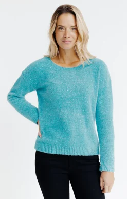 Pulls & Cardigans<Armand Thiery Pull maille chenille - Bleuciel