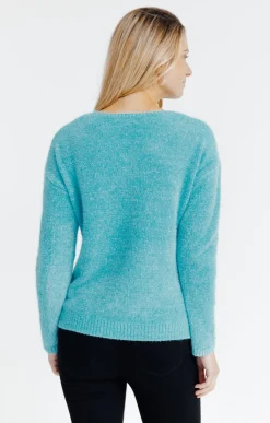 Pulls & Cardigans<Armand Thiery Pull maille chenille - Bleuciel