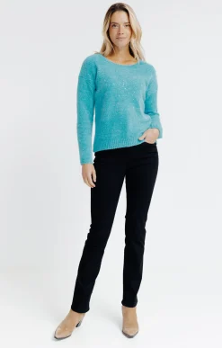 Pulls & Cardigans<Armand Thiery Pull maille chenille - Bleuciel
