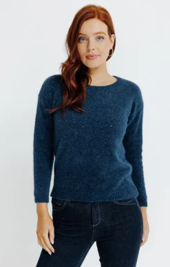 Pulls & Cardigans<Armand Thiery Pull maille chenille - Bleu