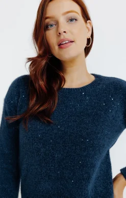 Pulls & Cardigans<Armand Thiery Pull maille chenille - Bleu