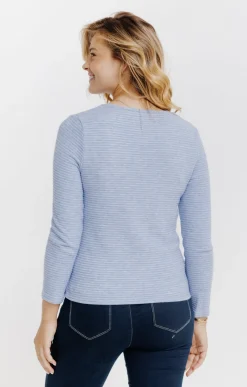 Pulls & Cardigans<Armand Thiery Pull maille ottoman - Bleuciel