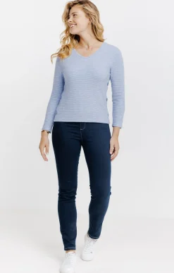 Pulls & Cardigans<Armand Thiery Pull maille ottoman - Bleuciel