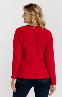 Pulls & Cardigans<Armand Thiery Pull manches chauve-souris - Rouge