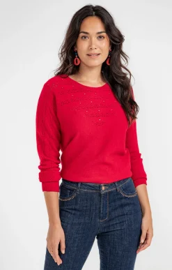 Pulls & Cardigans<Armand Thiery Pull manches chauve-souris - Rouge