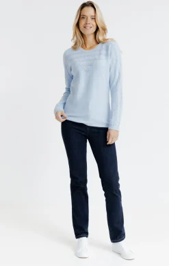 Pulls & Cardigans<Armand Thiery Pull manches chauve-souris - Bleuciel