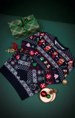 Pulls & Gilets<Armand Thiery Pull Noël all over - Marine