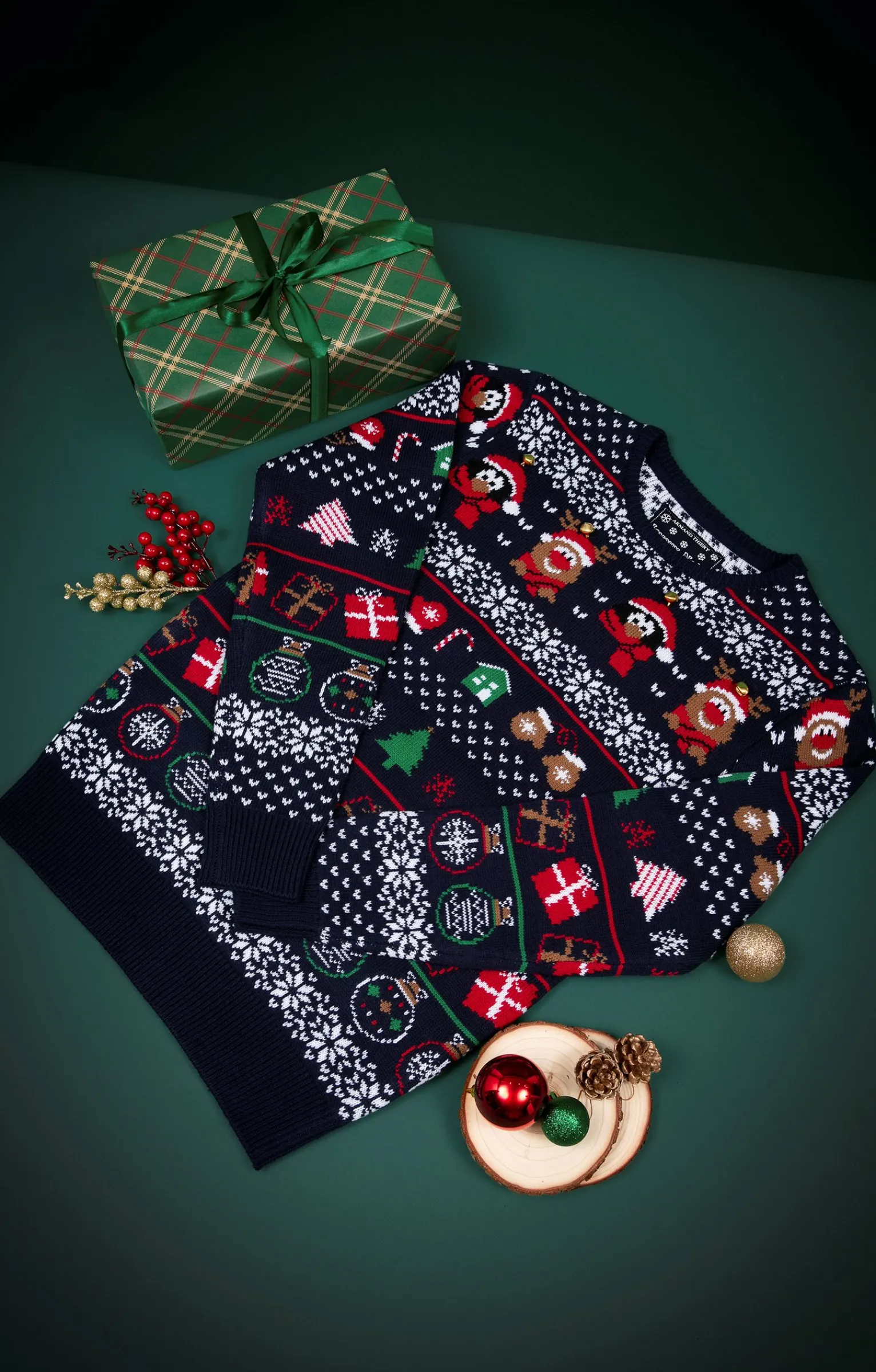Pulls & Gilets<Armand Thiery Pull Noël all over - Marine