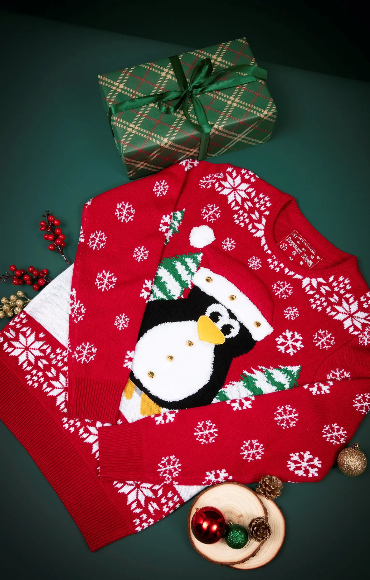 Pulls & Gilets<Armand Thiery Pull Noël PING - Rouge