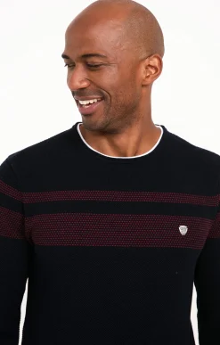 Pulls & Gilets<Armand Thiery Pull rayure placée - Bordeaux