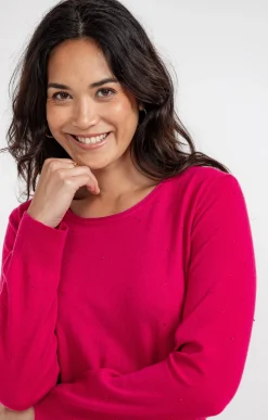 Pulls & Cardigans<Armand Thiery Pull strass all over - Framboise