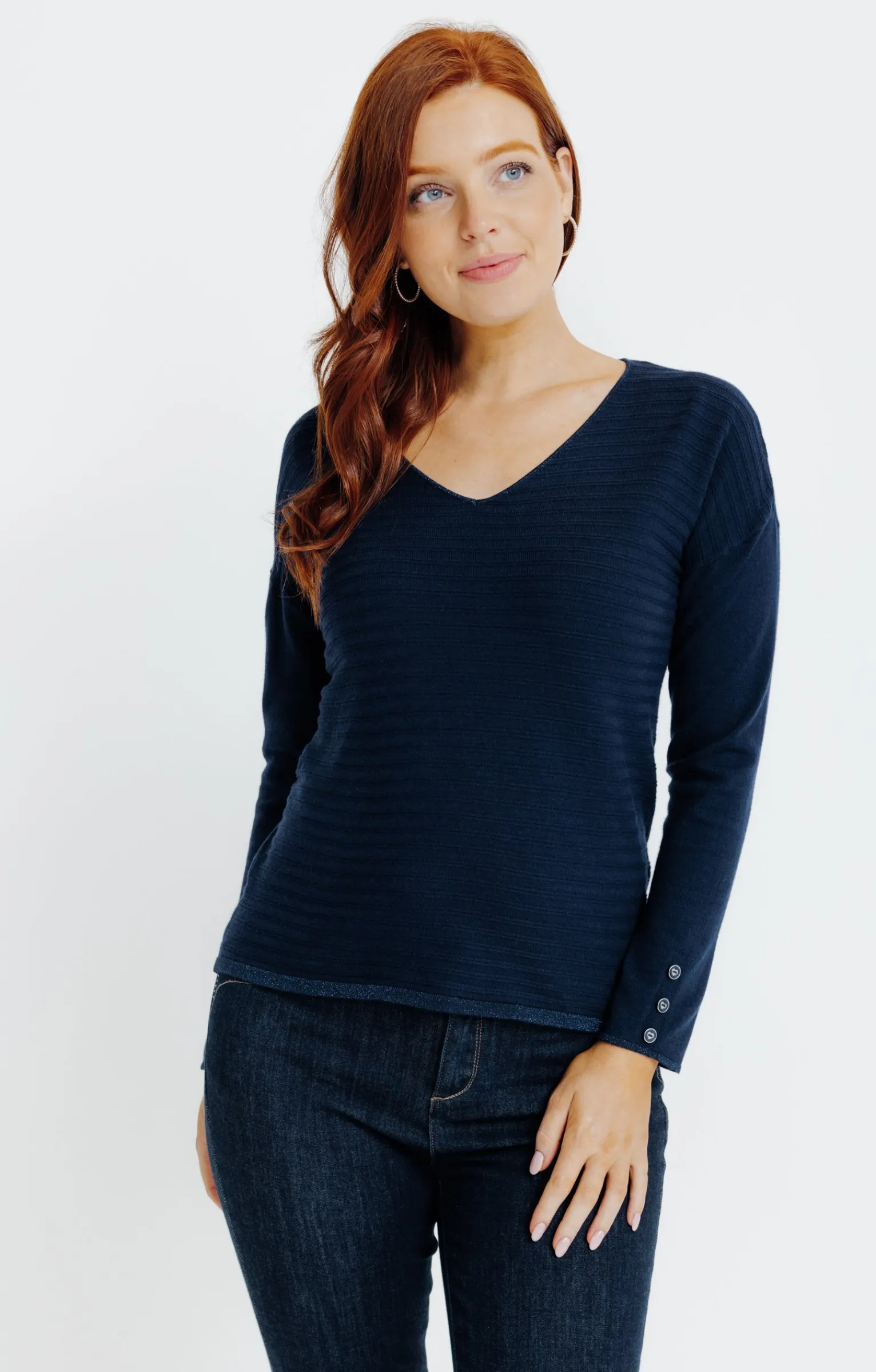 Pulls & Cardigans<Armand Thiery Pull tricotage fantaisie - Marine