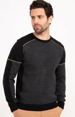 Pulls & Gilets<Armand Thiery Pull uni col rond - Marine