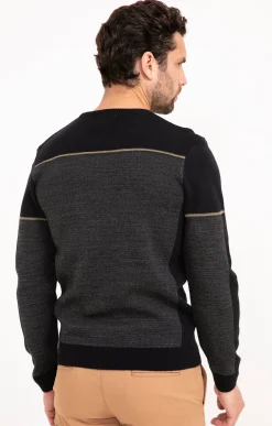 Pulls & Gilets<Armand Thiery Pull uni col rond - Marine