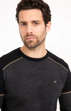 Pulls & Gilets<Armand Thiery Pull uni col rond - Marine