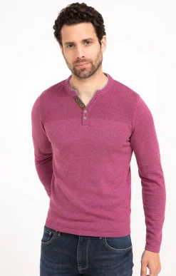 Pulls & Gilets<Armand Thiery Pull uni col tunisien - Rose