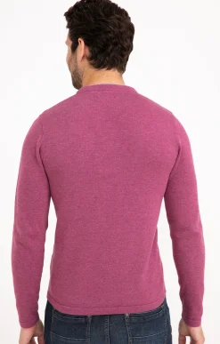 Pulls & Gilets<Armand Thiery Pull uni col tunisien - Rose