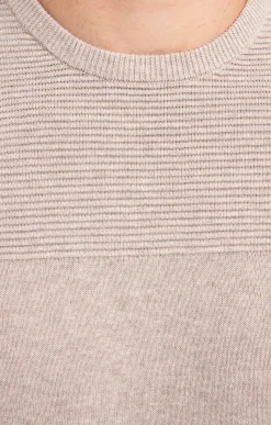 Pulls & Gilets<Armand Thiery Pull uni empiècement suèdine - Beige