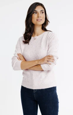 Pulls & Cardigans<Armand Thiery Pull uni paillettes - Rose