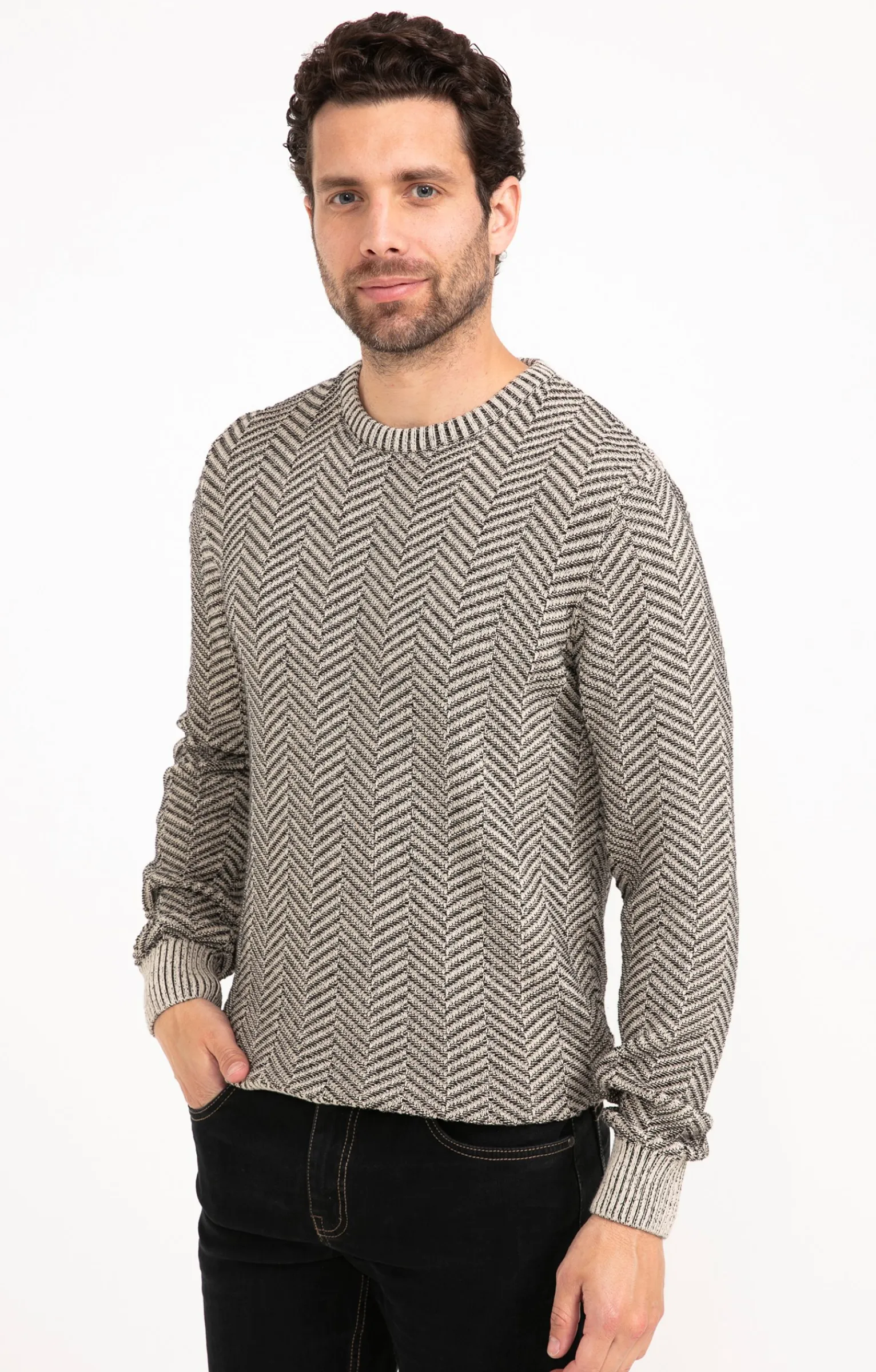 Pulls & Gilets<Armand Thiery Pull zigzag - Noir