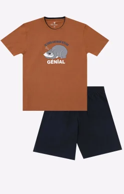 Sous-vêtements & Nuit<Armand Thiery Pyjama court Génial - Camel