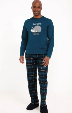 Sous-vêtements & Nuit<Armand Thiery Pyjama long Beau gosse - Pétrole