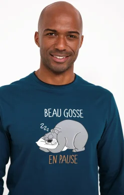 Sous-vêtements & Nuit<Armand Thiery Pyjama long Beau gosse - Pétrole