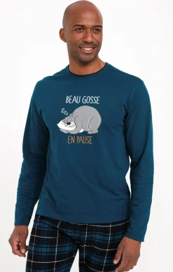 Sous-vêtements & Nuit<Armand Thiery Pyjama long Beau gosse - Pétrole