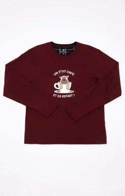 Sous-vêtements & Nuit<Armand Thiery Pyjama long café - Bordeaux
