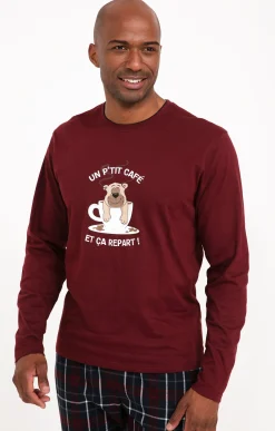 Sous-vêtements & Nuit<Armand Thiery Pyjama long café - Bordeaux