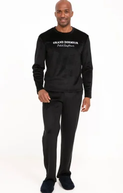 Sous-vêtements & Nuit<Armand Thiery Pyjama long Côtelé - Noir