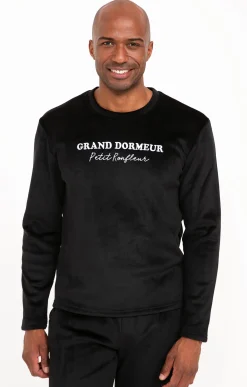 Sous-vêtements & Nuit<Armand Thiery Pyjama long Côtelé - Noir